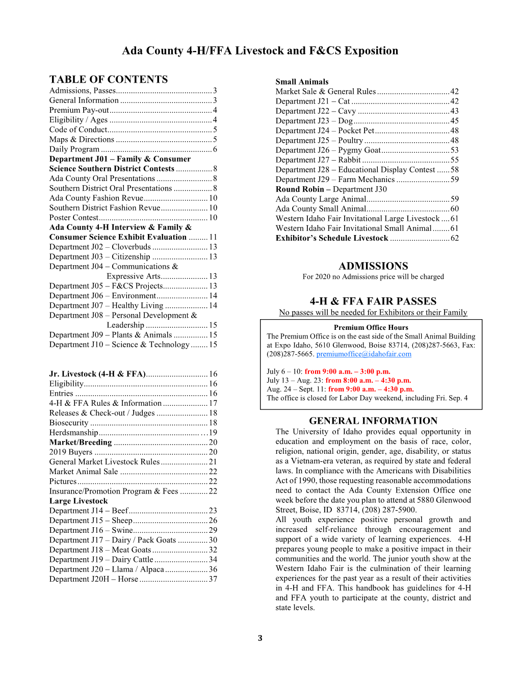 Ada County 4-H/FFA Livestock and F&CS Exposition