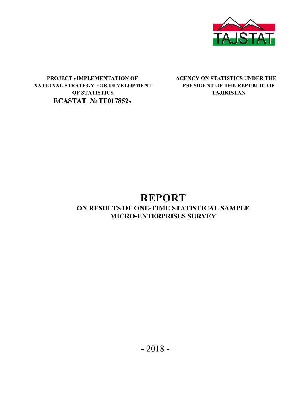 Report on Results of One-Time Statistical Sample