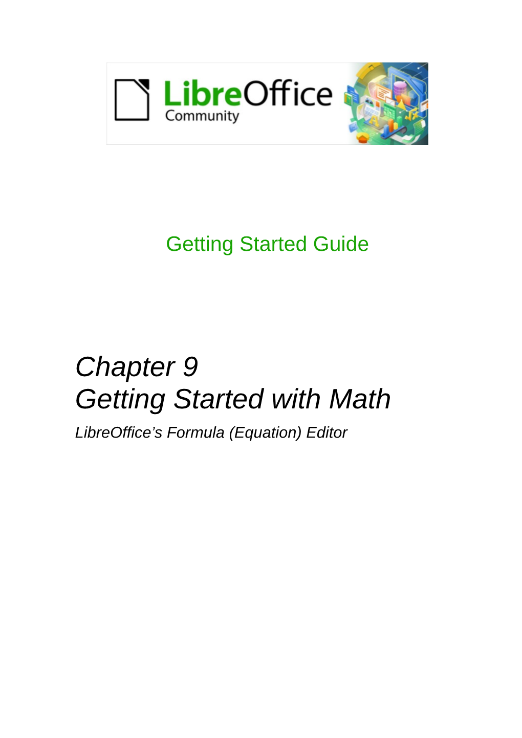 Getting Started with Math Libreoffice’S Formula (Equation) Editor Copyright