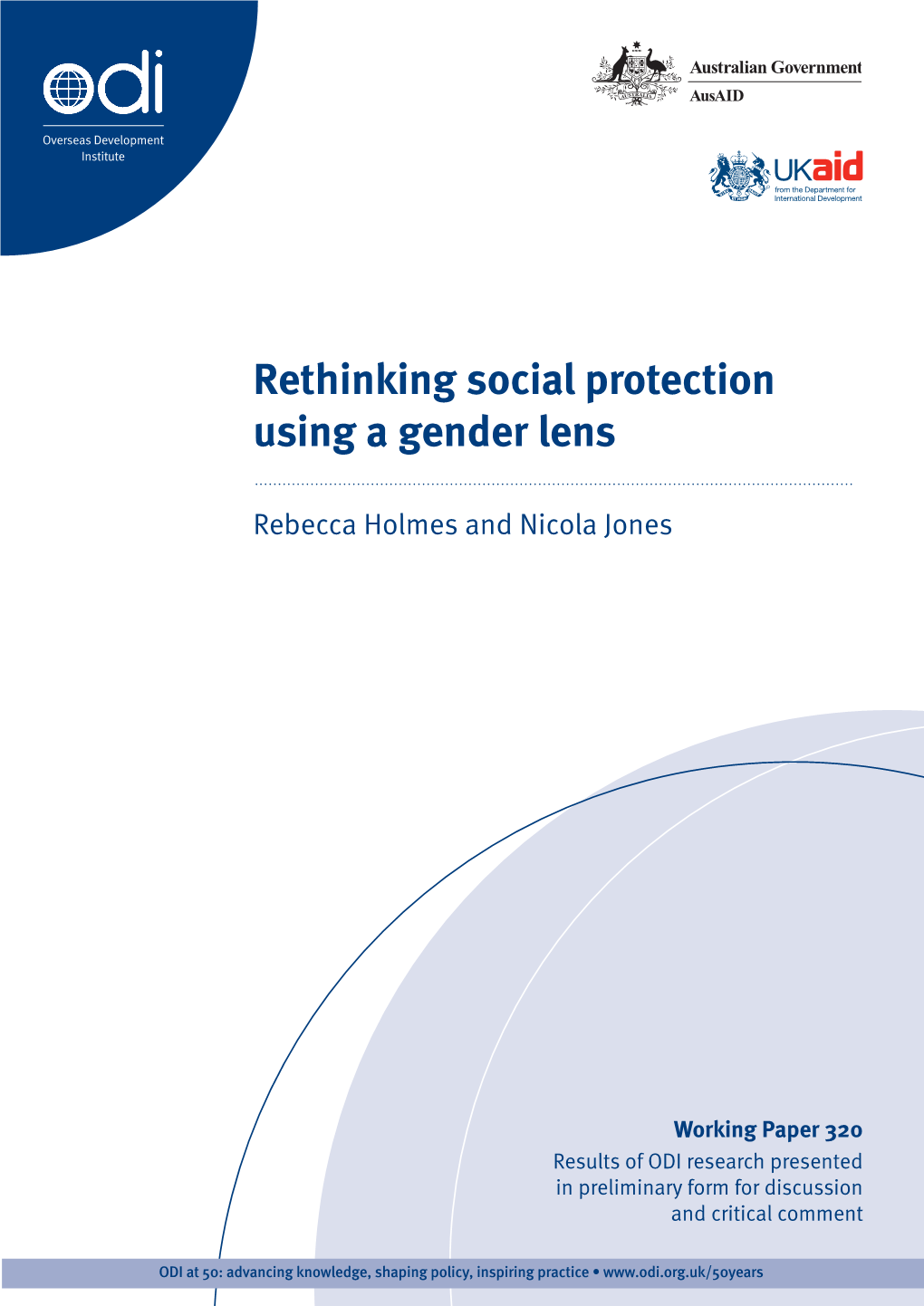 Rethinking Social Protection Using a Gender Lens