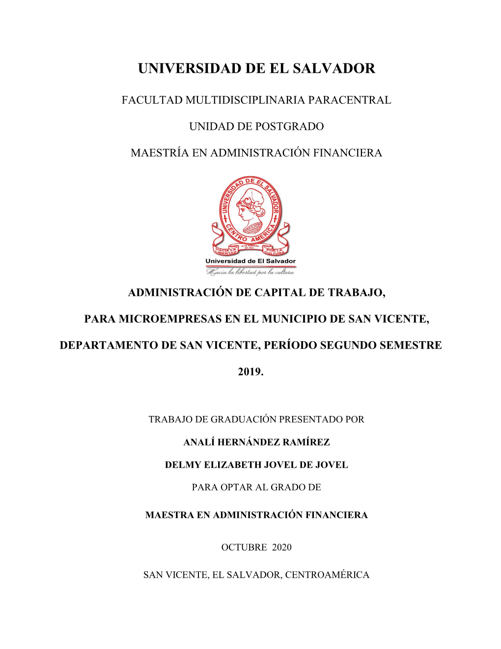 Administración De Capital De Trabajo, Para Microempresas En El