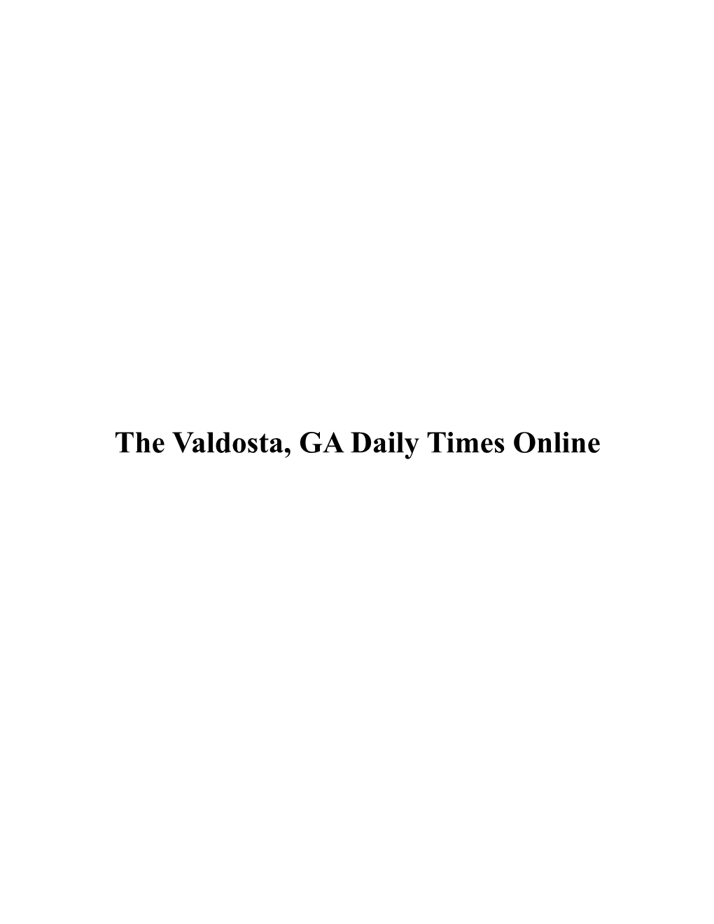 The Valdosta, GA Daily Times Online