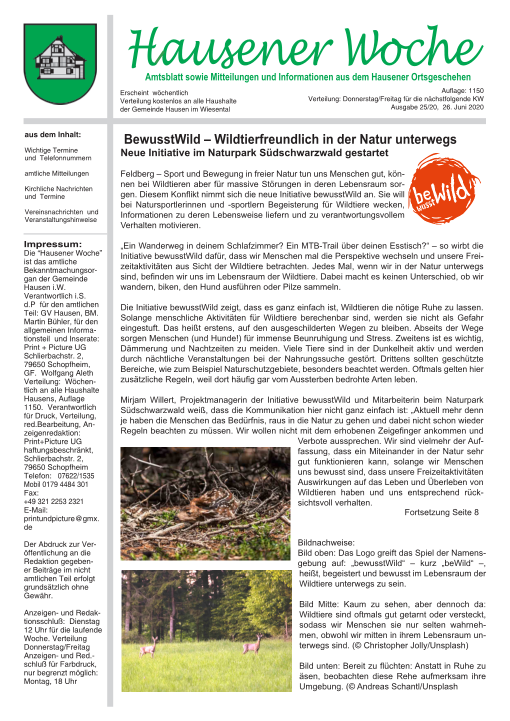 Nr. 25 Hausener Woche Vom 26.06.2020.Pdf