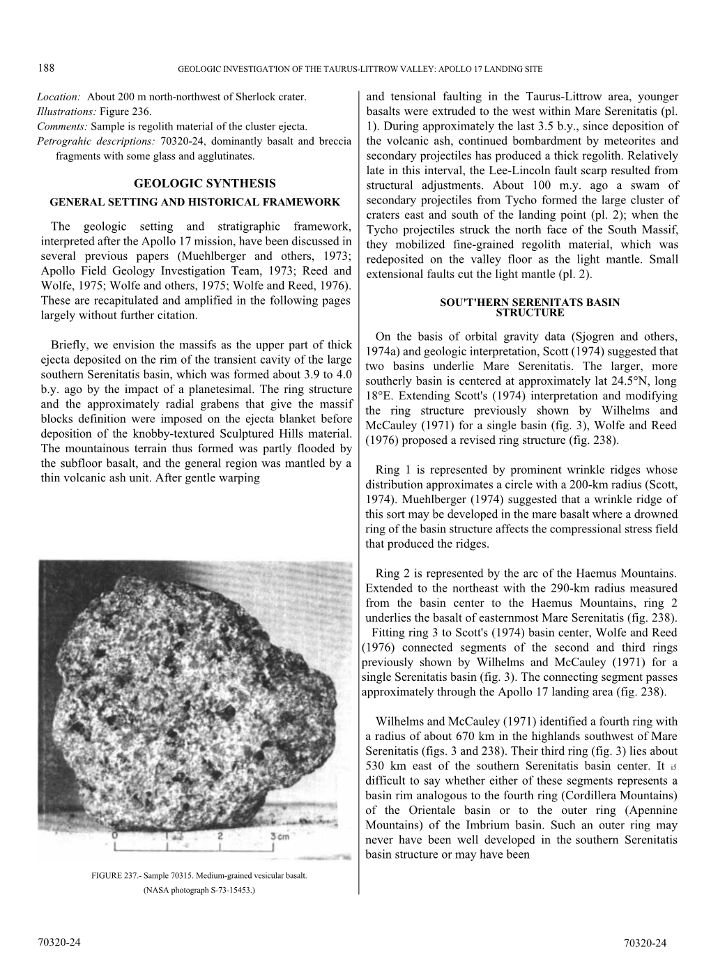 And Tensional Faulting in the Taurus-Littrow Area, Younger Illustrations: Figure 236