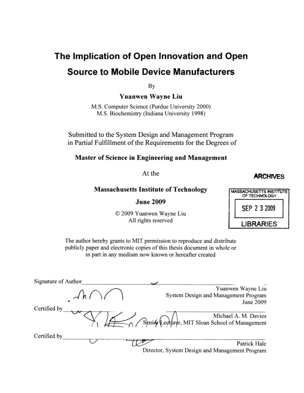 The Implication of Open Innovation and Open Source to Mobile Device Manufacturers