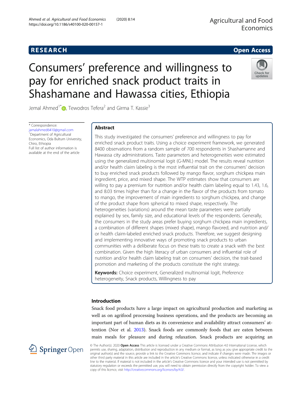 Consumers' Preference and Willingness to Pay for Enriched