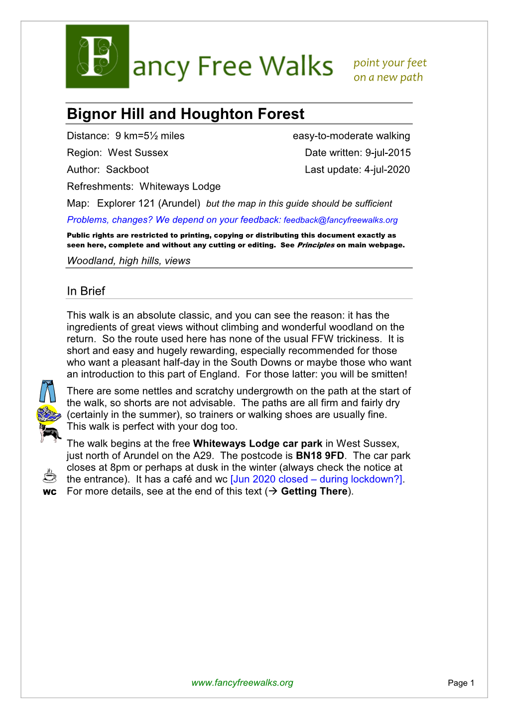 Bignor Hill and Houghton Forest