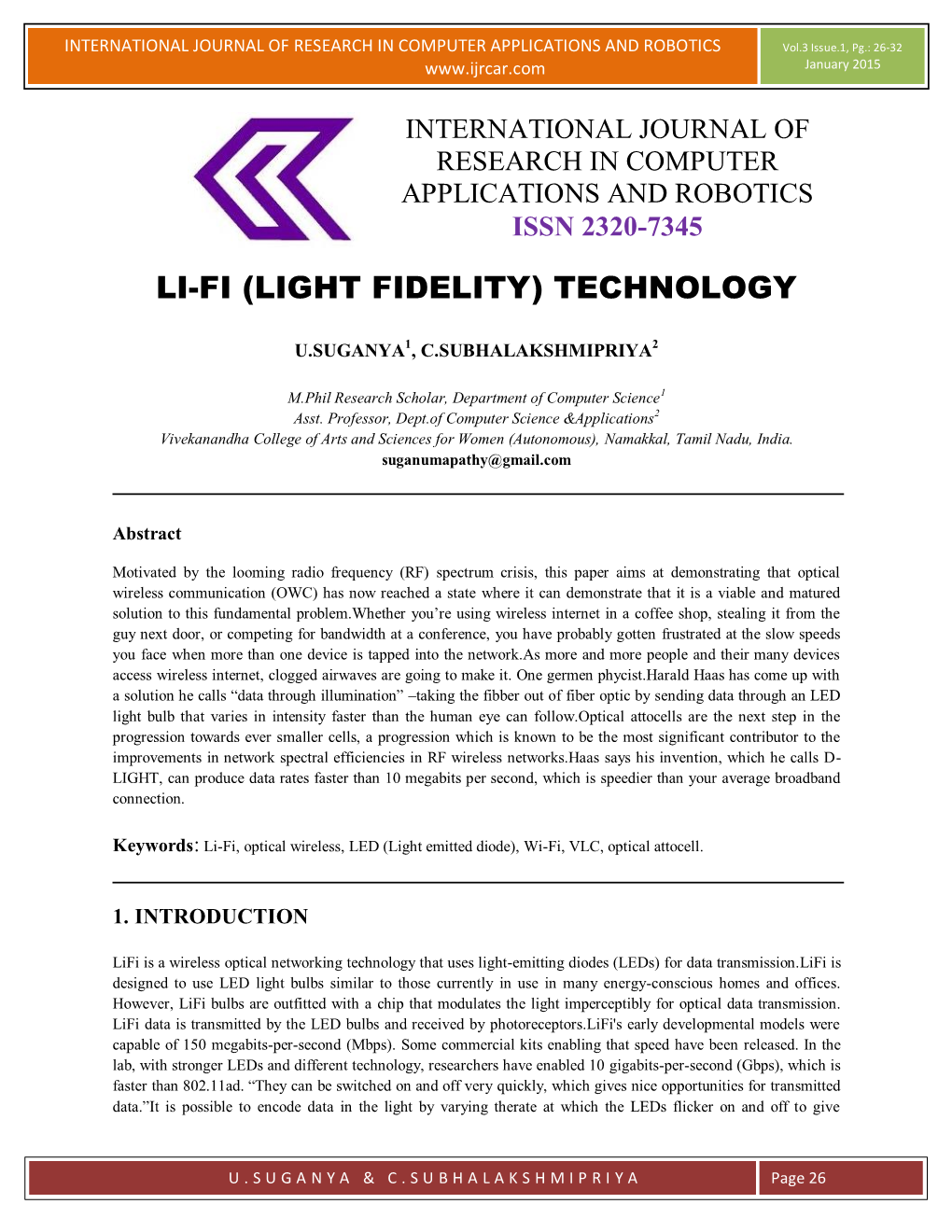 Li-Fi (Light Fidelity) Technology