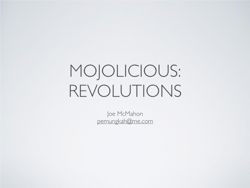 Mojolicious Revolutions