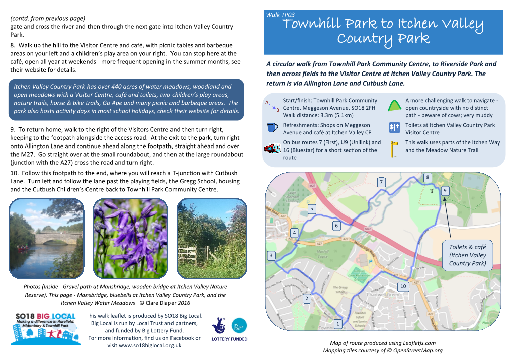 Townhill Park to Itchen Valley Country Park