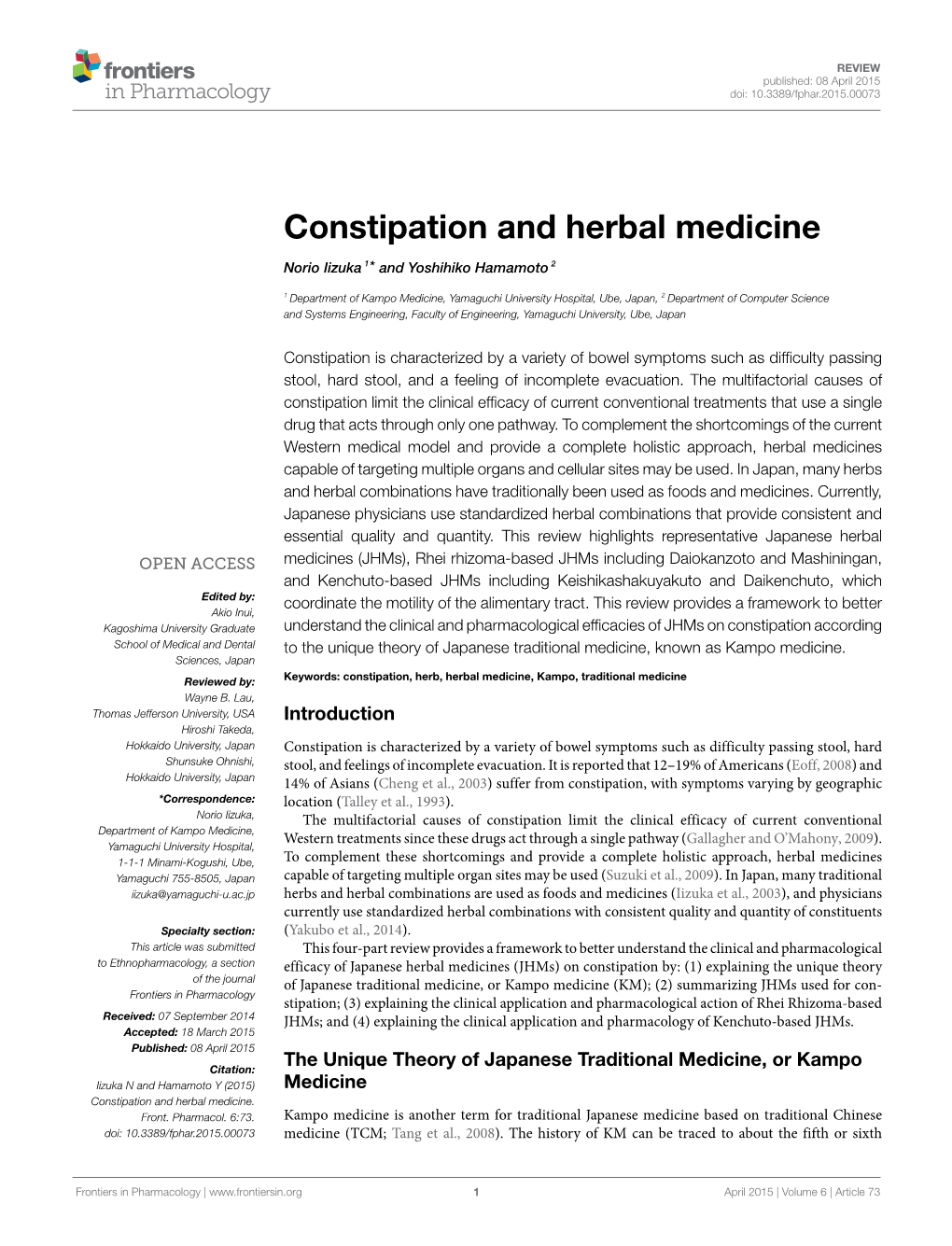 Constipation and Herbal Medicine