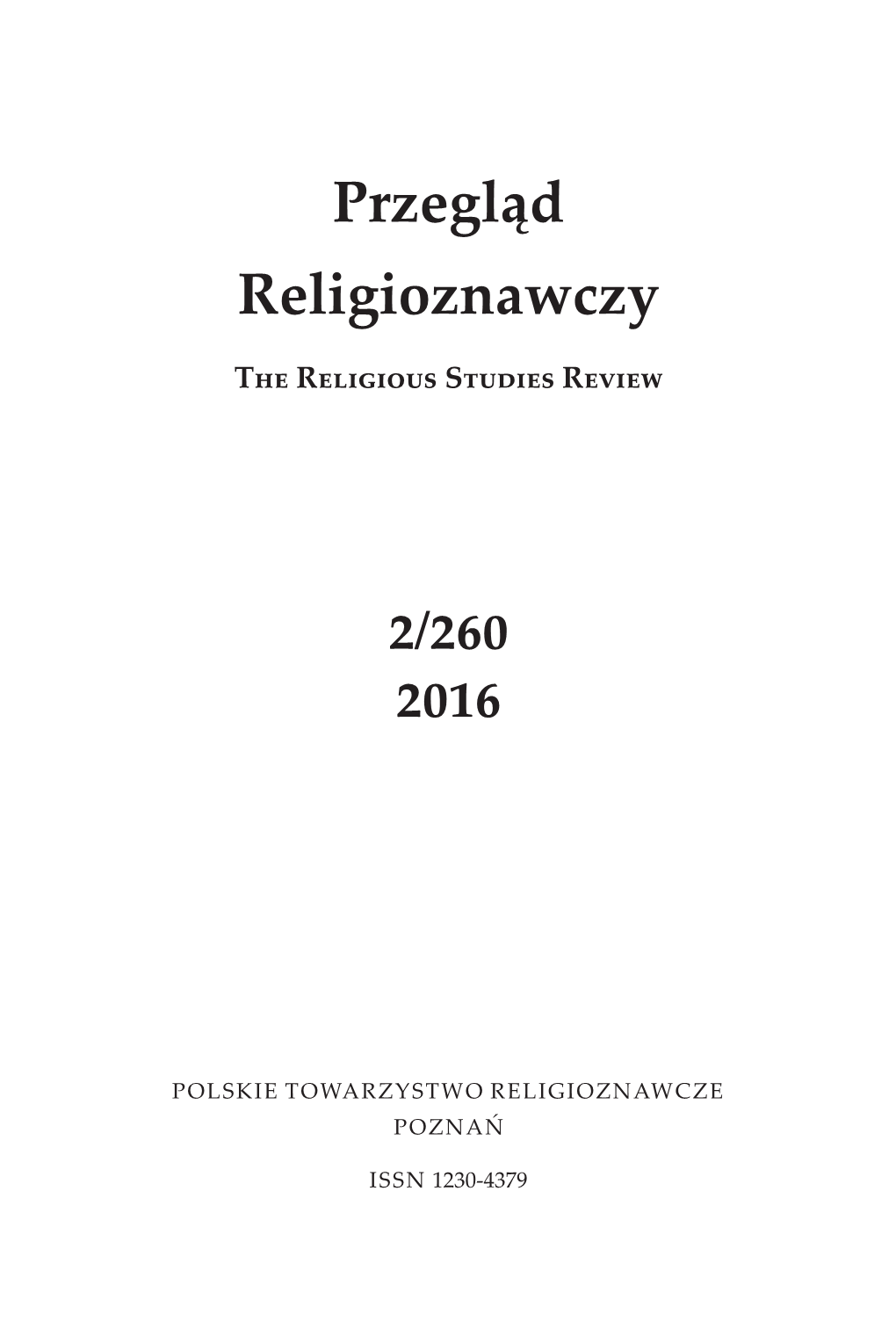 Przegląd Religioznawczy