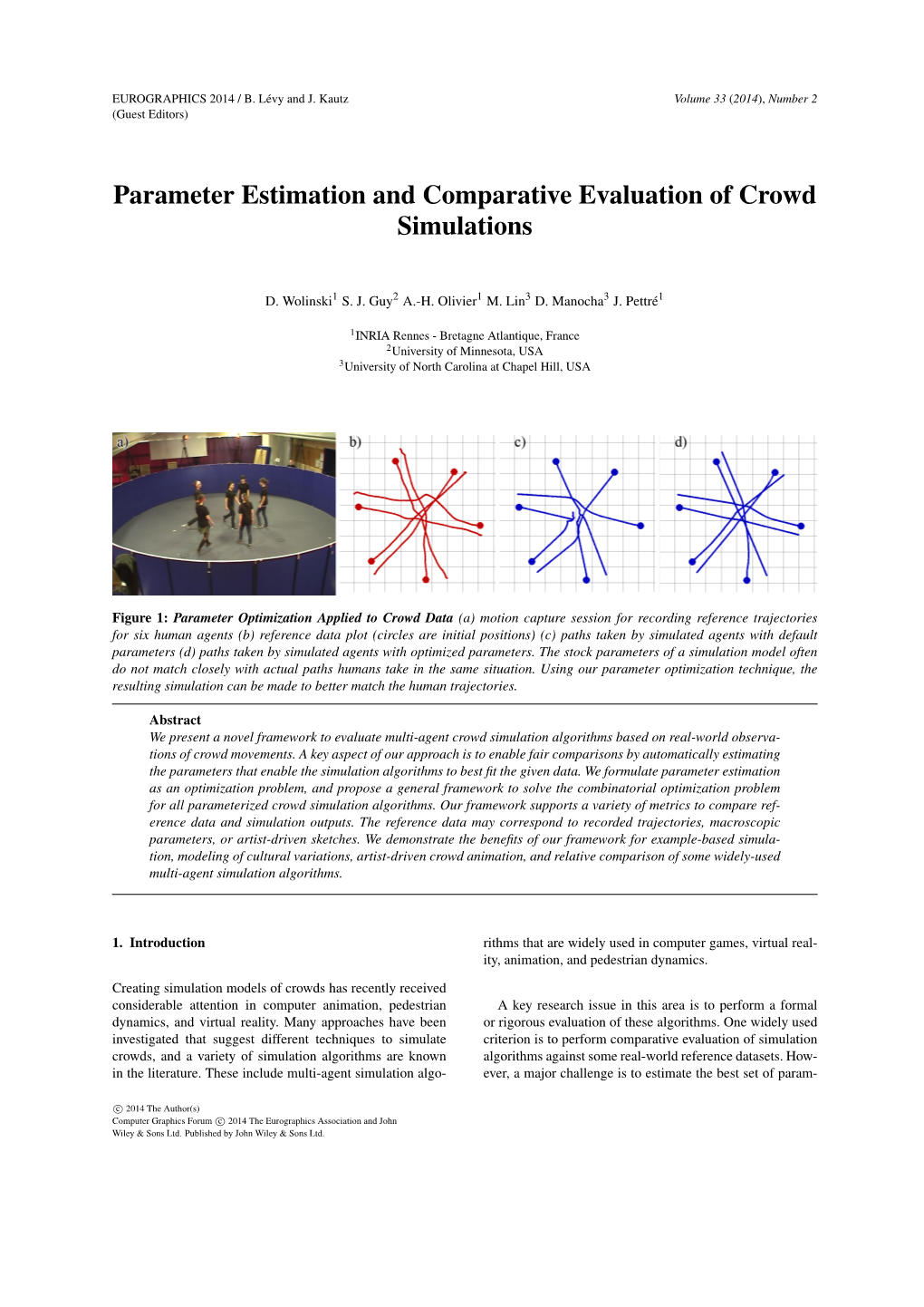 Parameter Estimation and Comparative Evaluation of Crowd Simulations