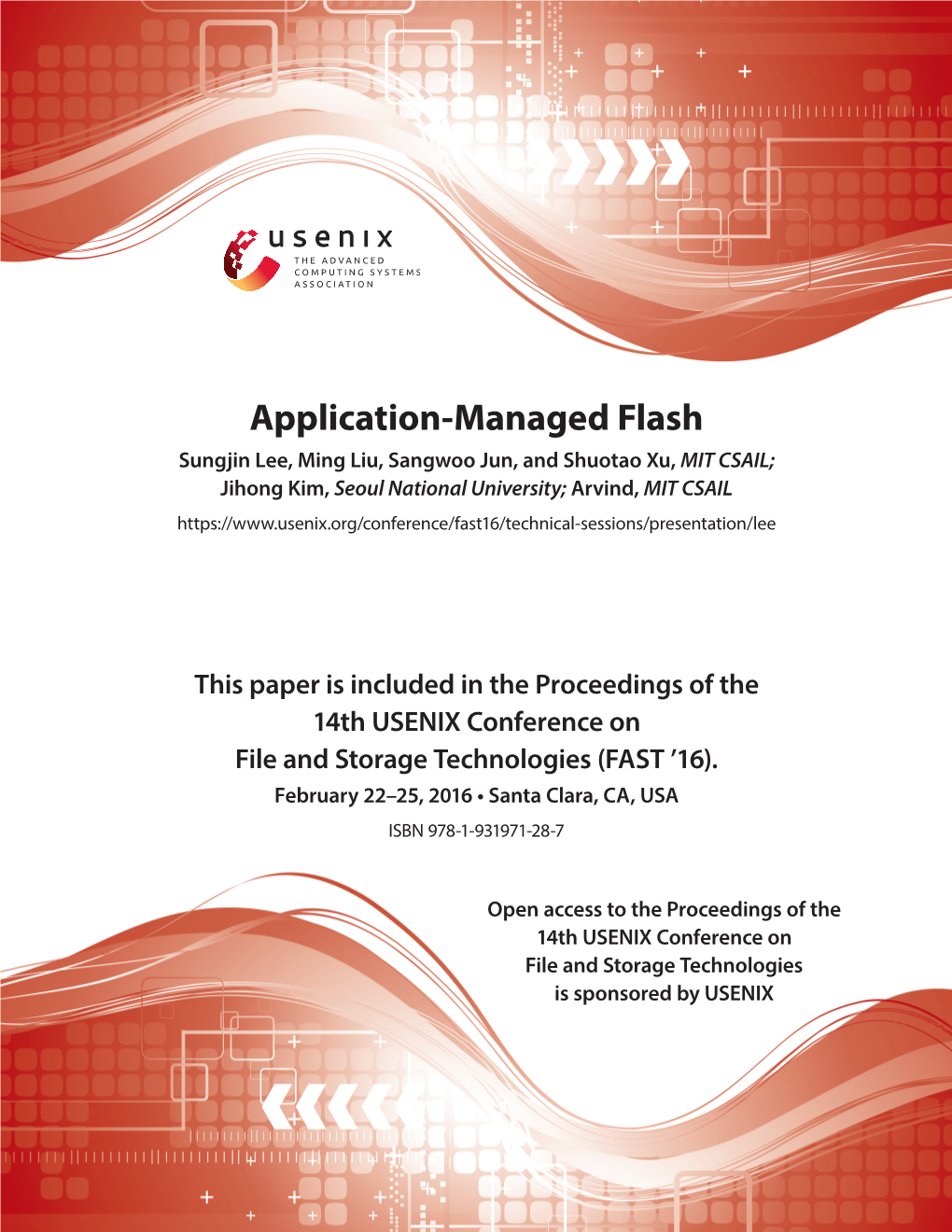 Application-Managed Flash