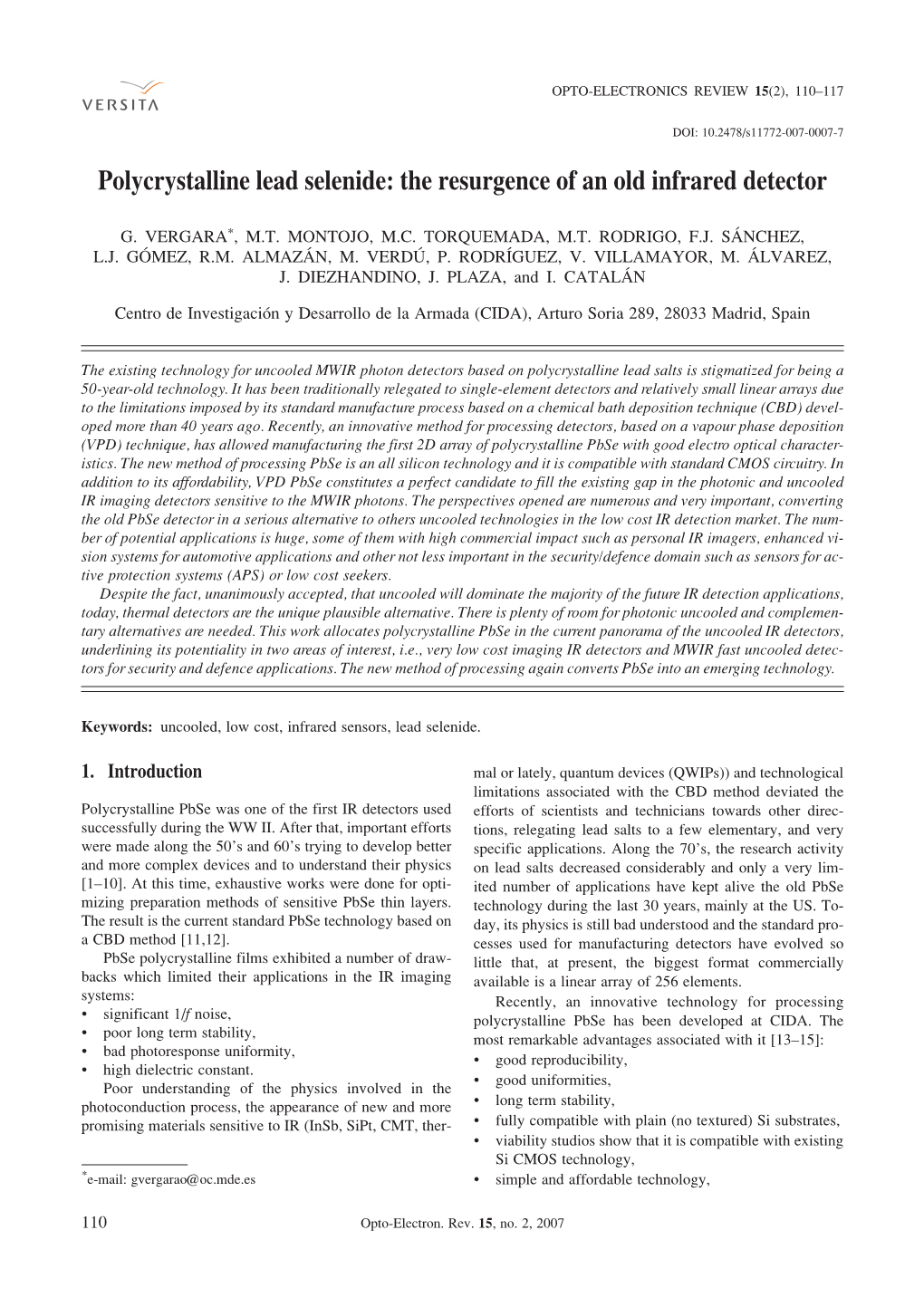 Polycrystalline Lead Selenide: the Resurgence of an Old Infrared Detector