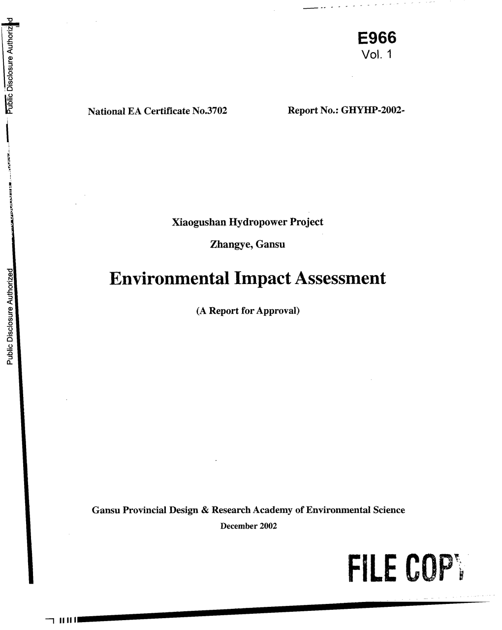 World Bank Document