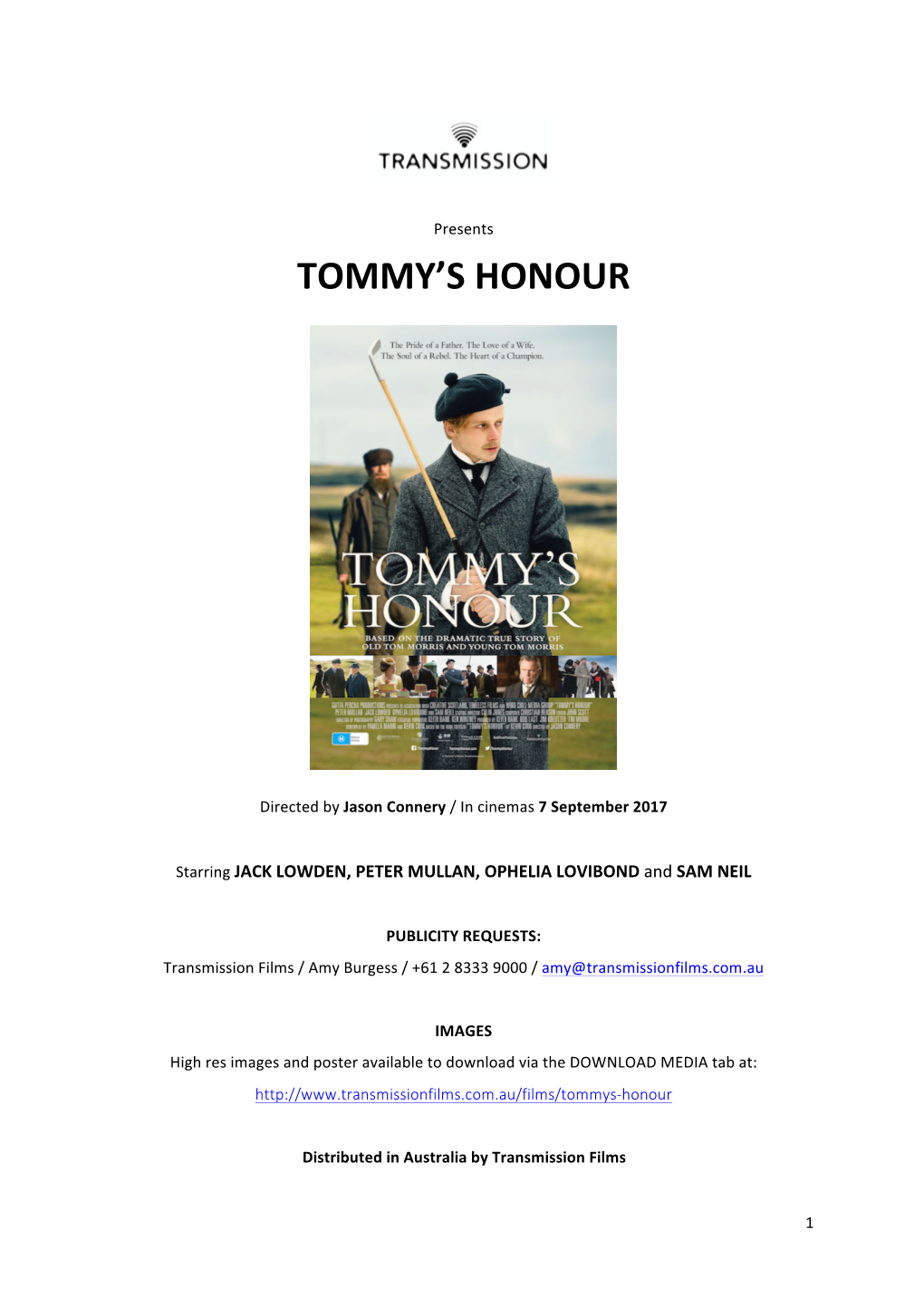 Tommy's Honour” After a 