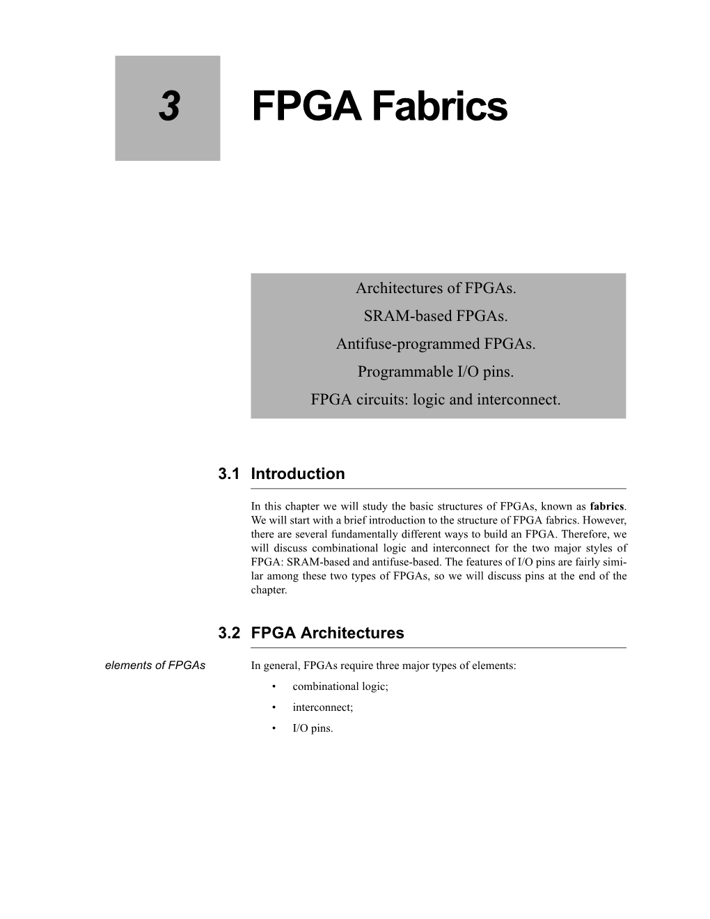 3 FPGA Fabrics