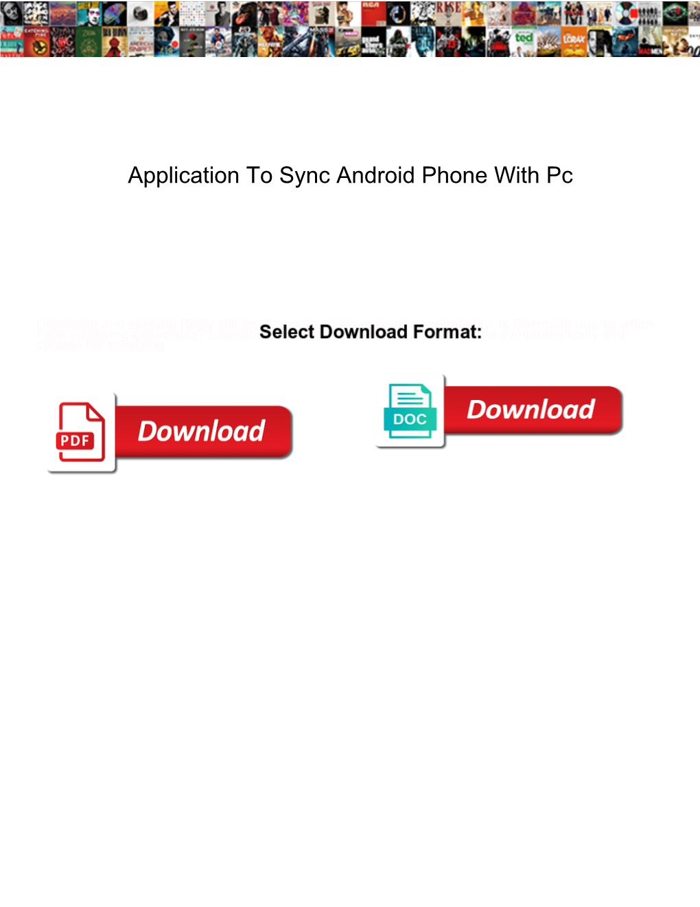 Application to Sync Android Phone with Pc