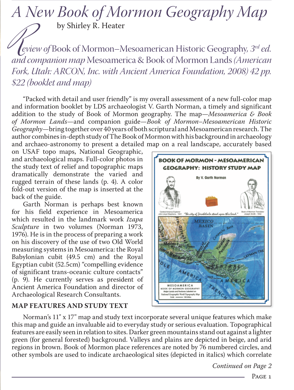 A New Book of Mormon Geography Map by Shirley R