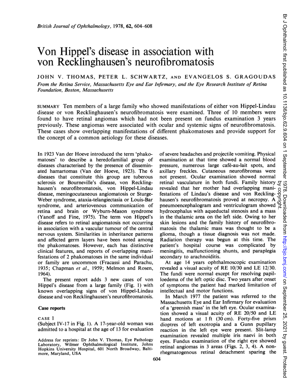 Von Recklinghausen's Neurofibromatosis