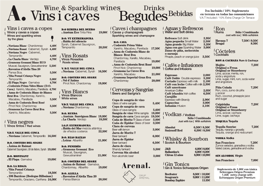 Begudesbebidas Vins I Caves