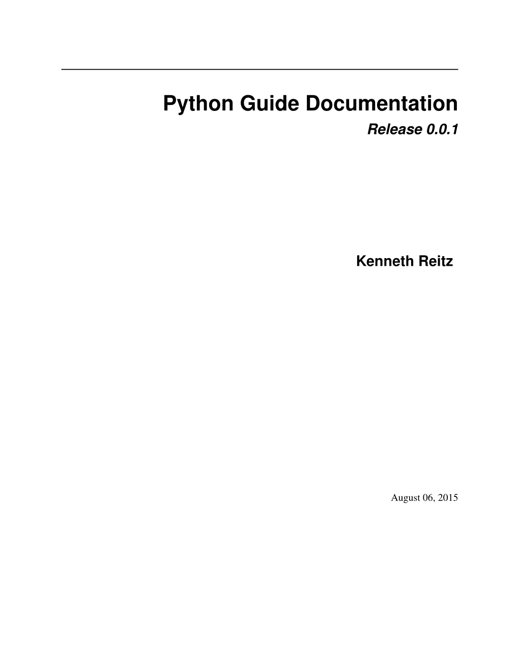 Python Guide Documentation Release 0.0.1