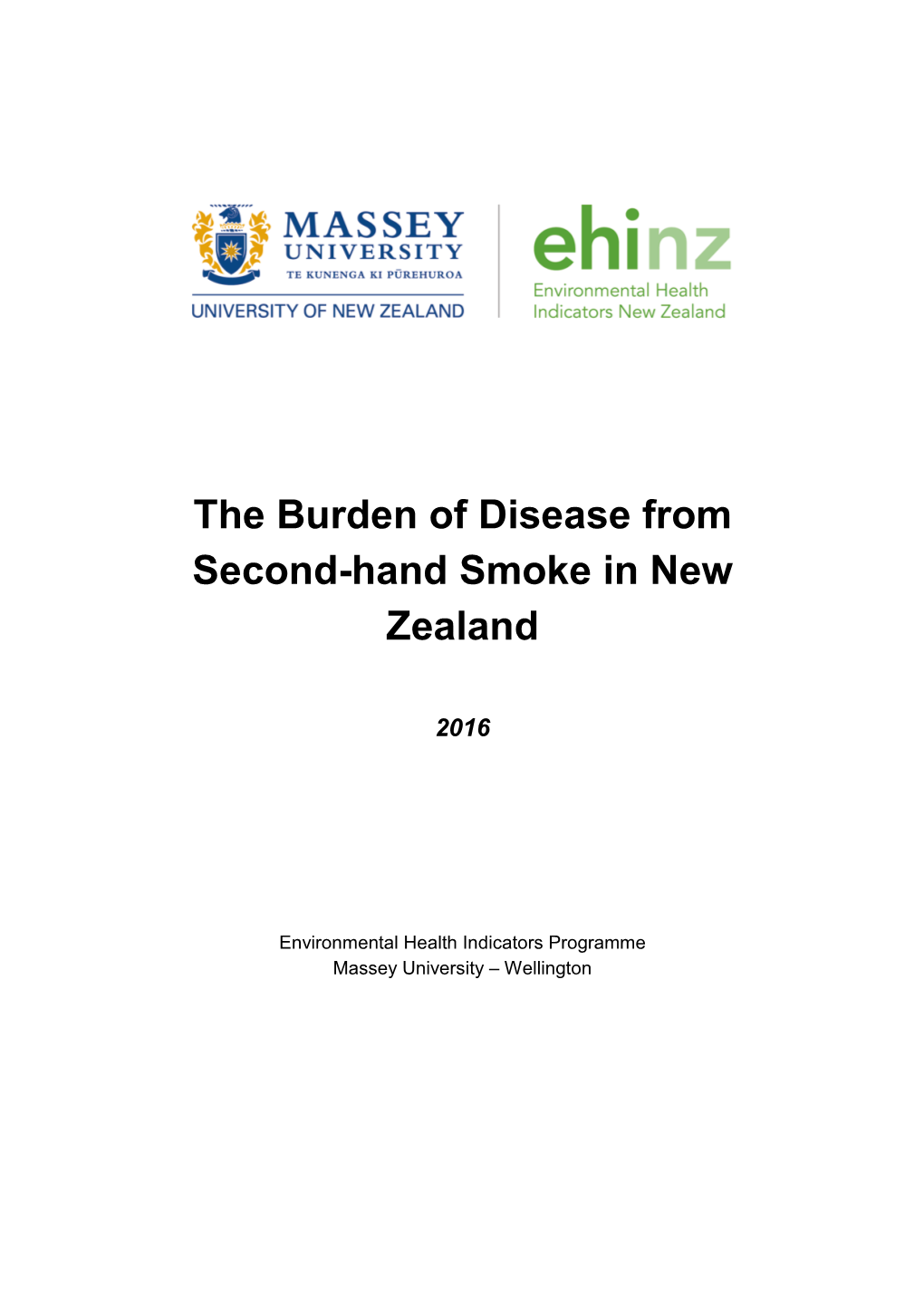 The Burden of Disease from Second-Hand Smoke in New Zealand