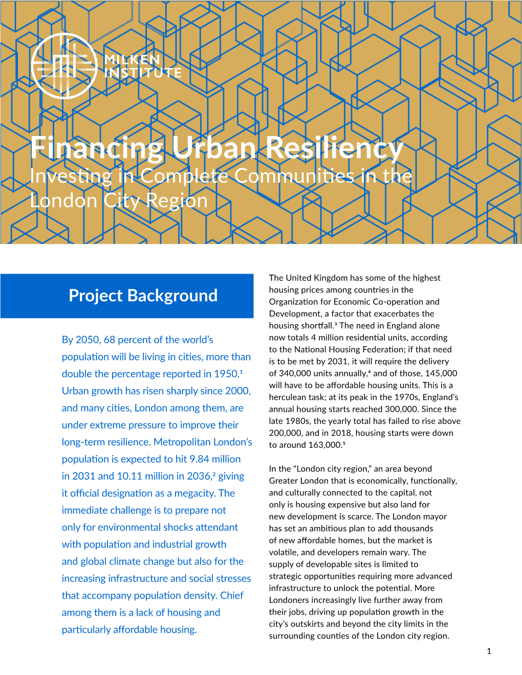 Financing Urban Resiliency