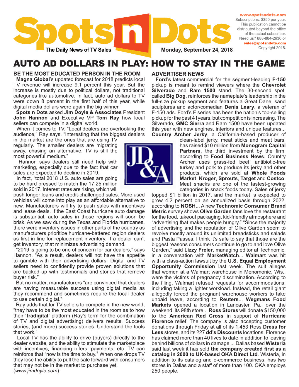 Auto Ad Dollars in Play