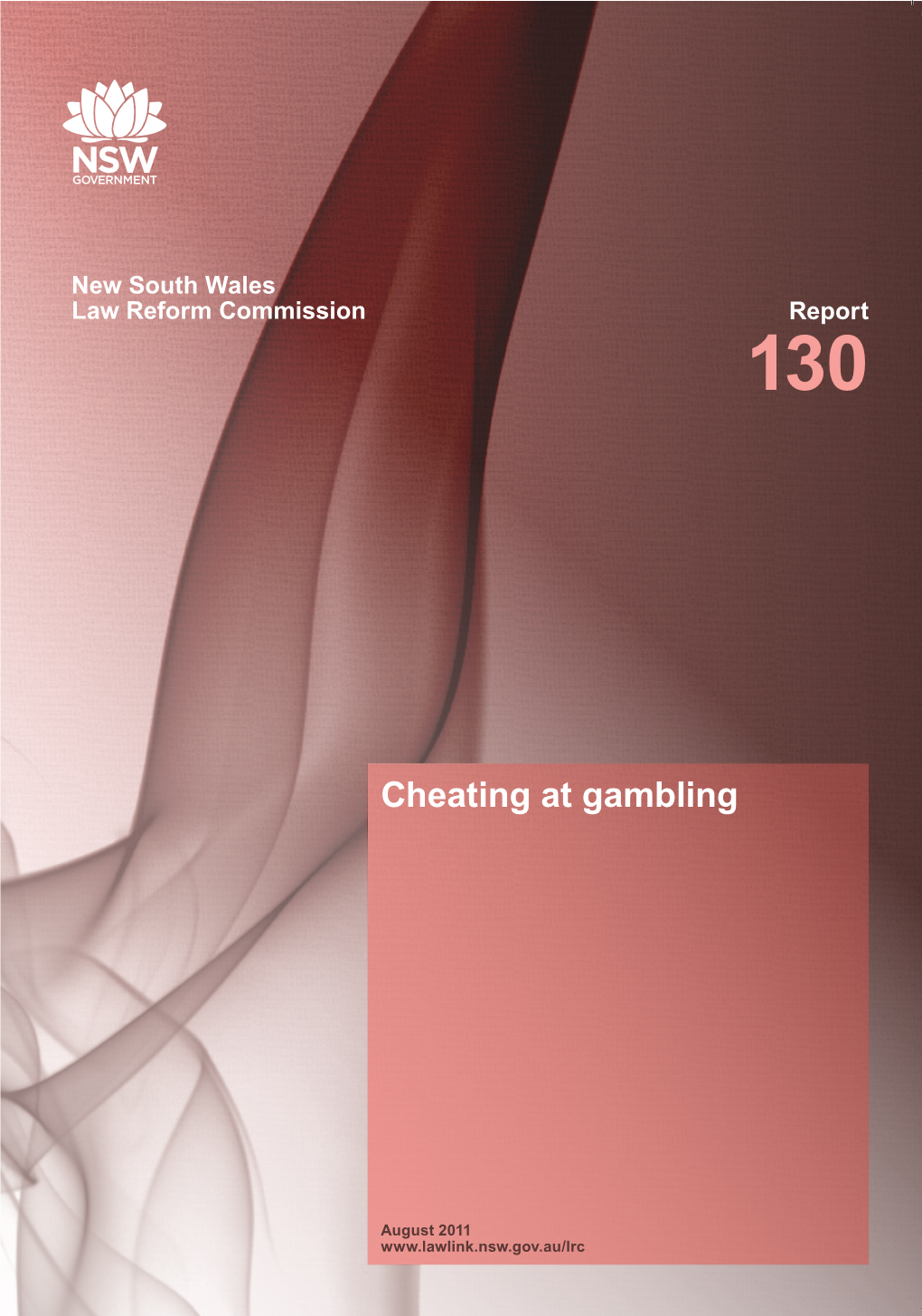 Cheating at Gambling Law Reform Commission Report 130