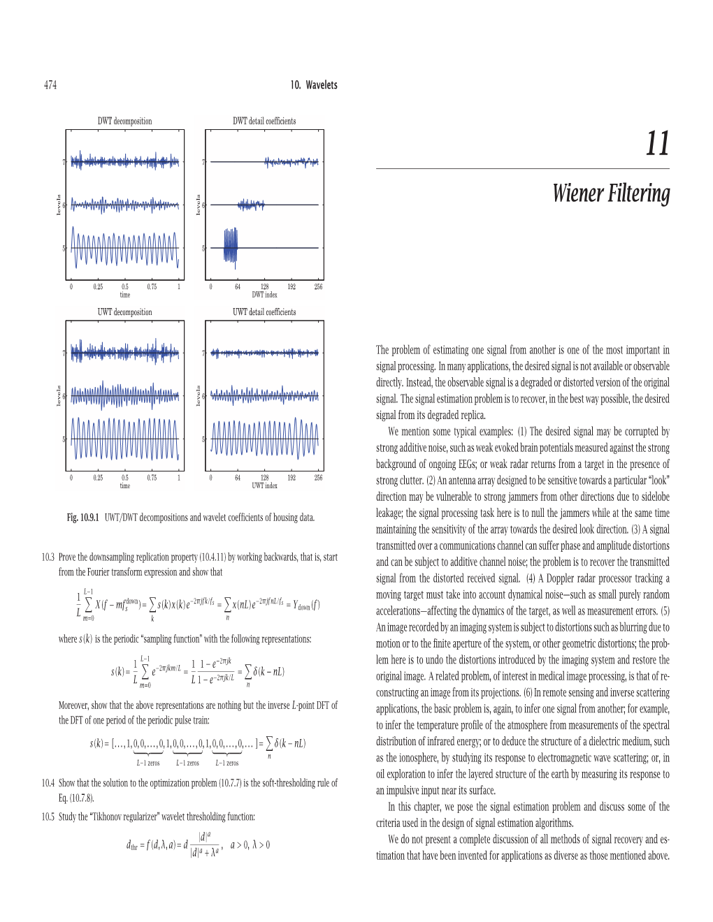 Wiener Filtering Levels Levels