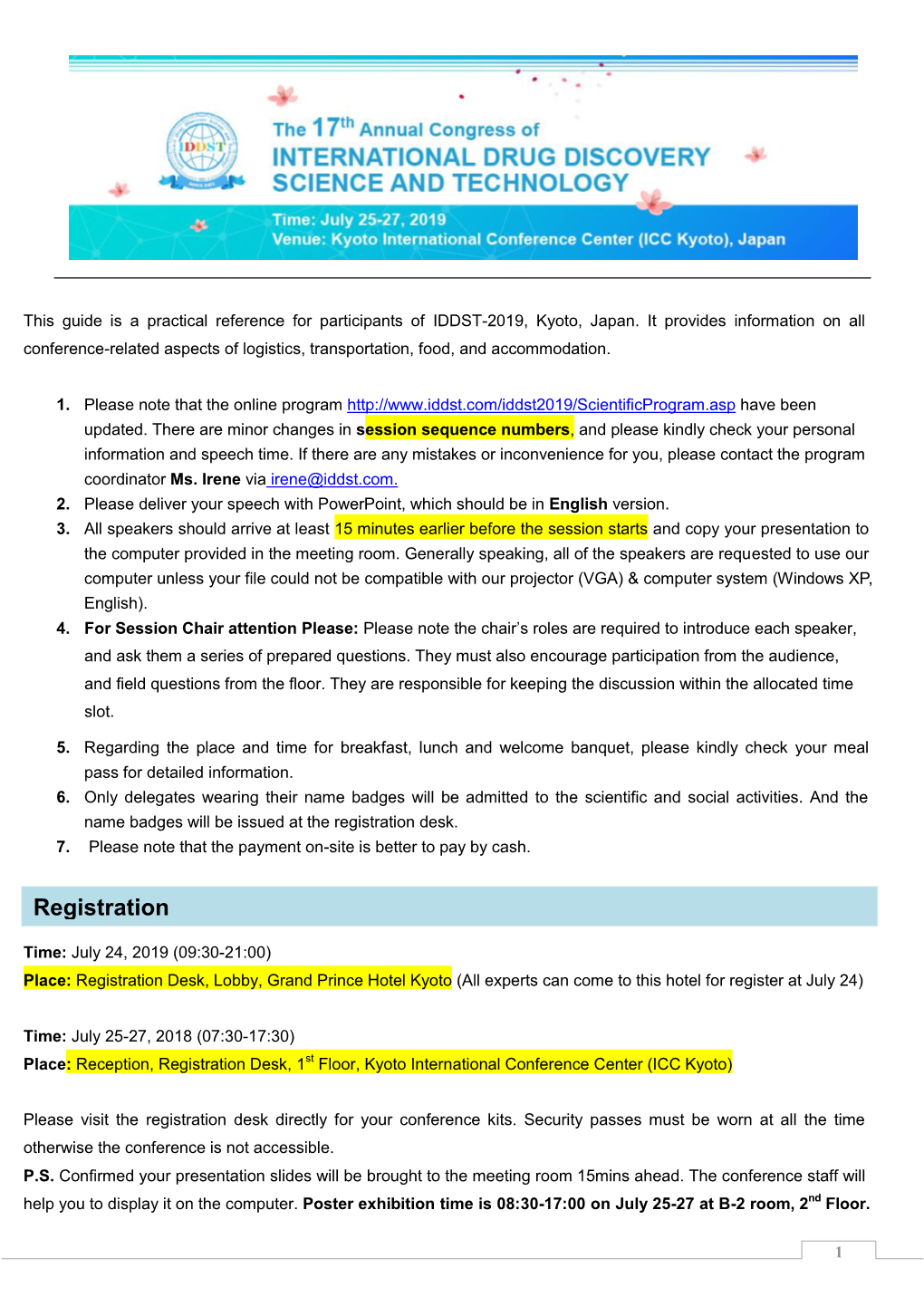 Registration Desk