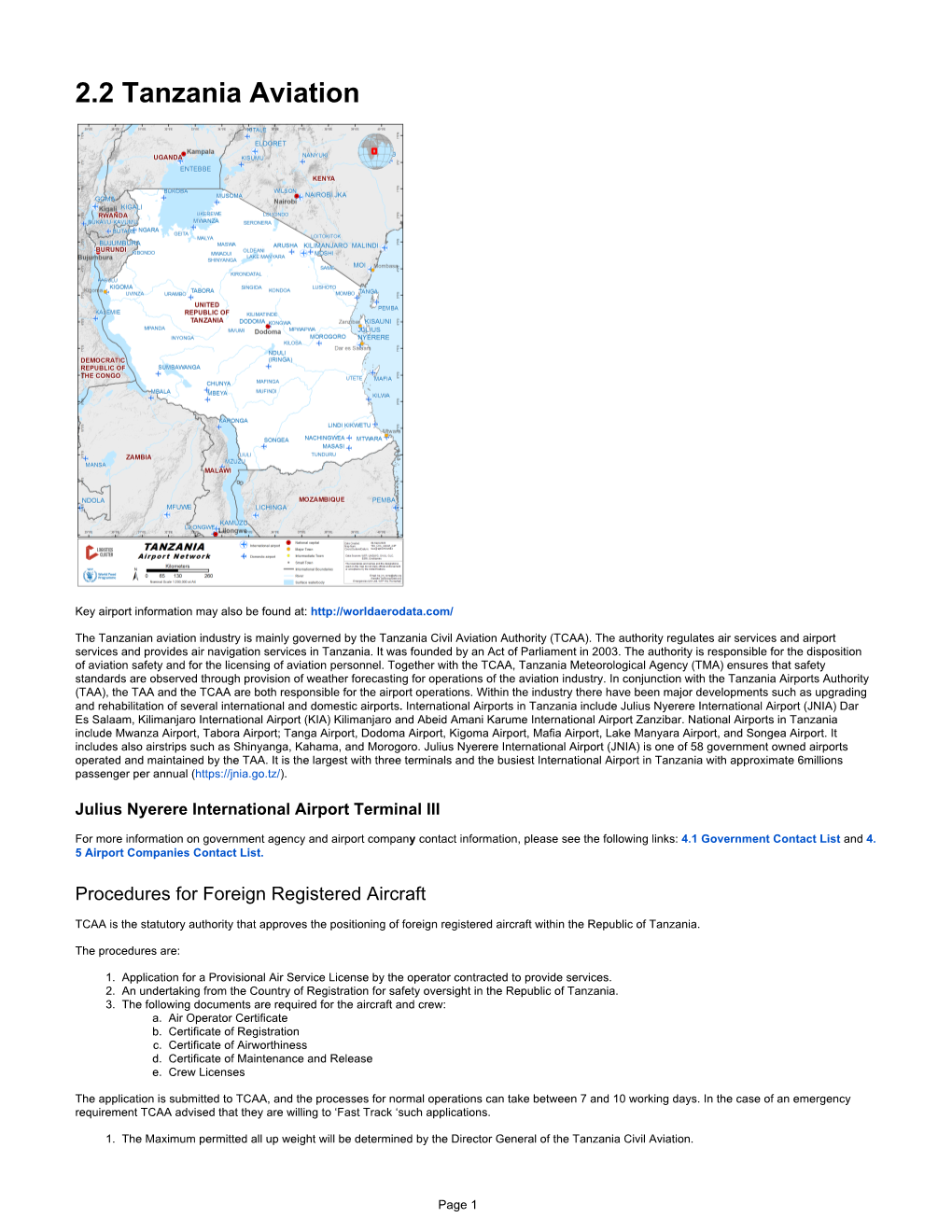 2.2 Tanzania Aviation