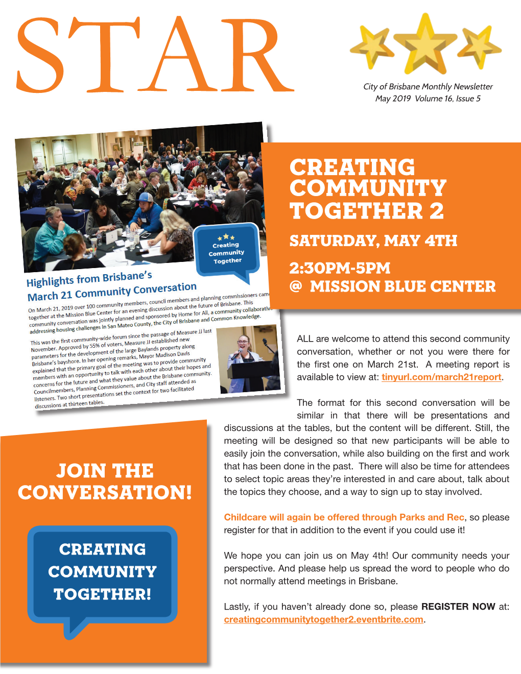 Creating Community Together 2 Saturday, May 4Th 2:30Pm-5Pm @ Mission Blue Center