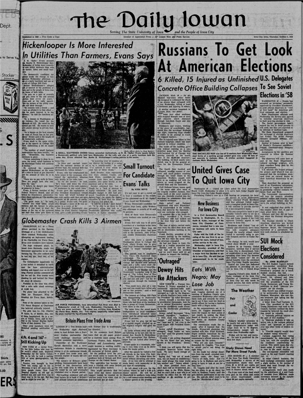 Daily Iowan (Iowa City, Iowa), 1956-10-04