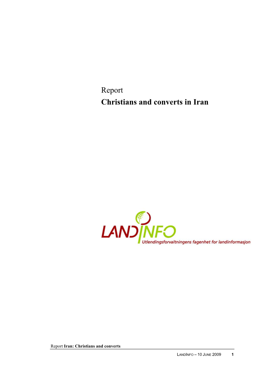 Report Christians and Converts in Iran