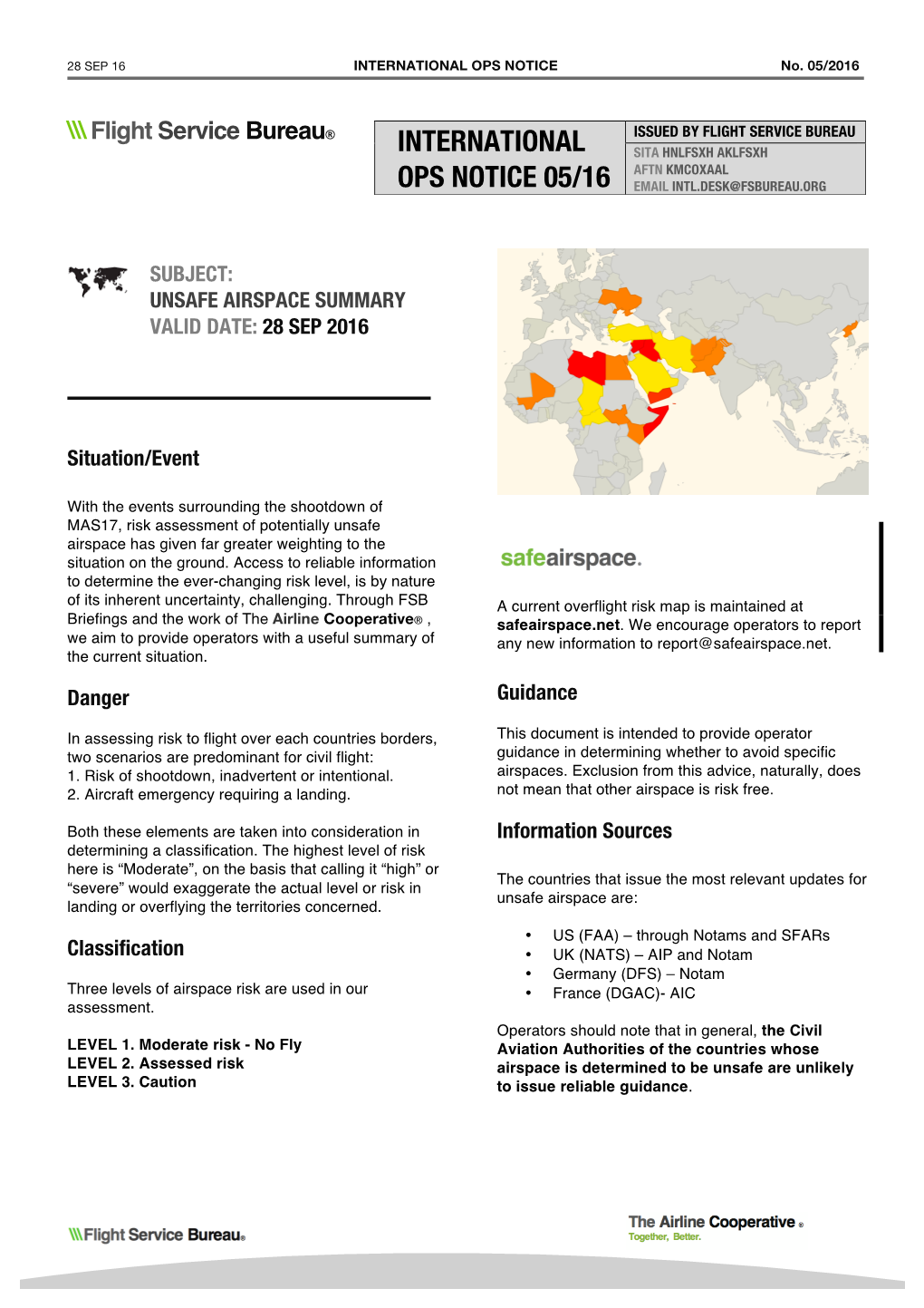 FSB Unsafe Airspace Summary ION 5-16