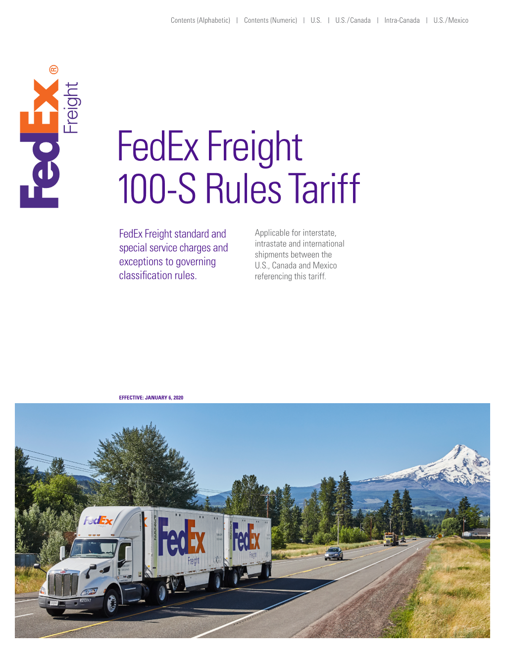 Fedex Freight 100-S Rules Tariff