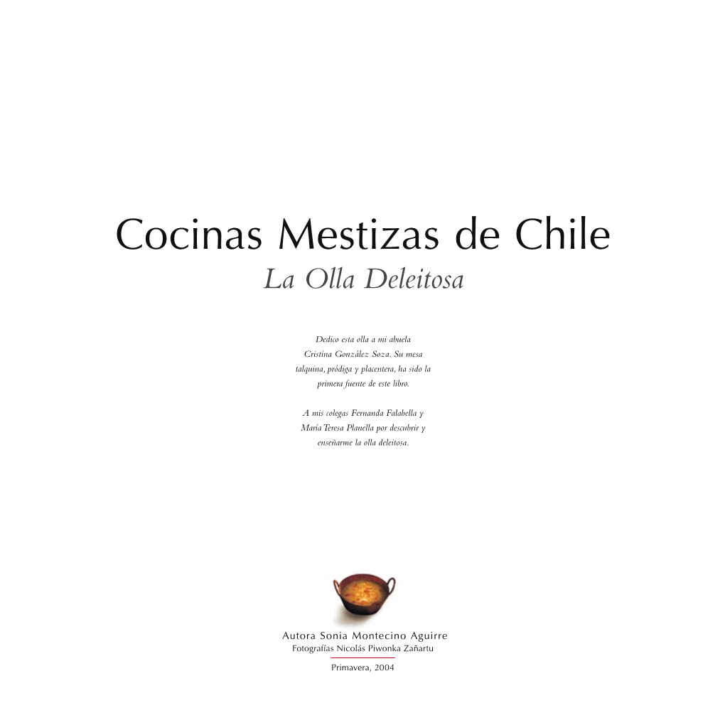 Cocinas Mestizas De Chile La Olla Deleitosa