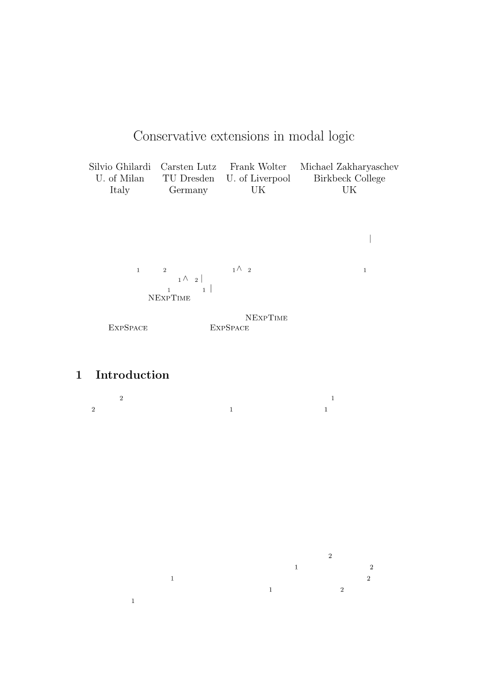 Conservative Extensions in Modal Logic