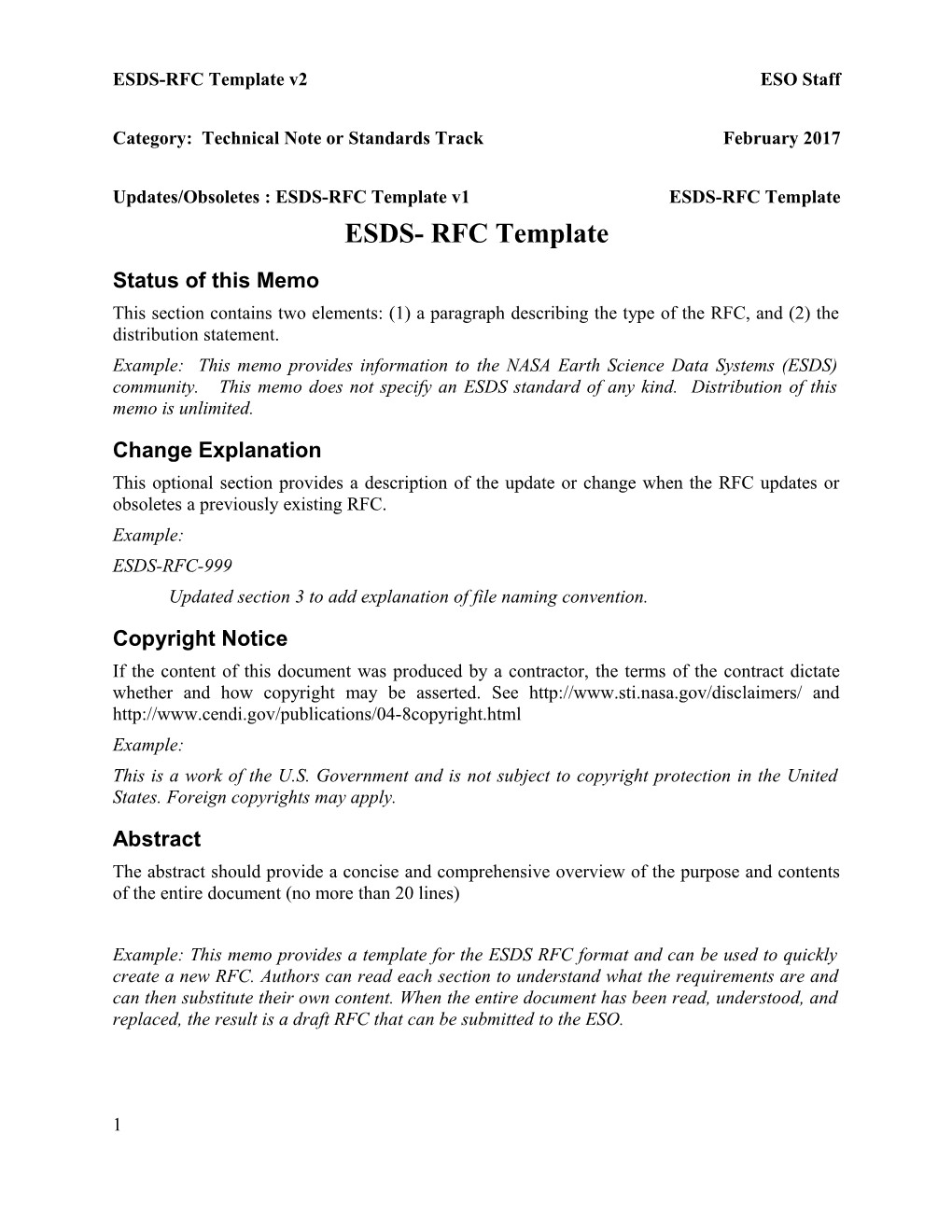 ESE-RFC Template