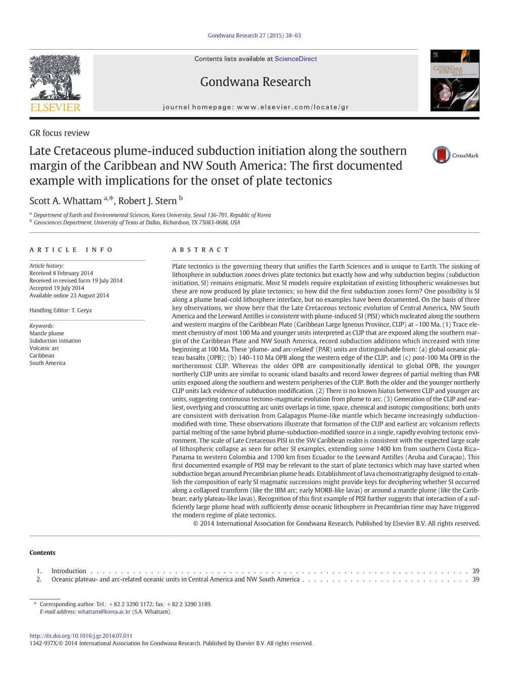 Late Cretaceous Plume-Induced Subduction Initiation Along The