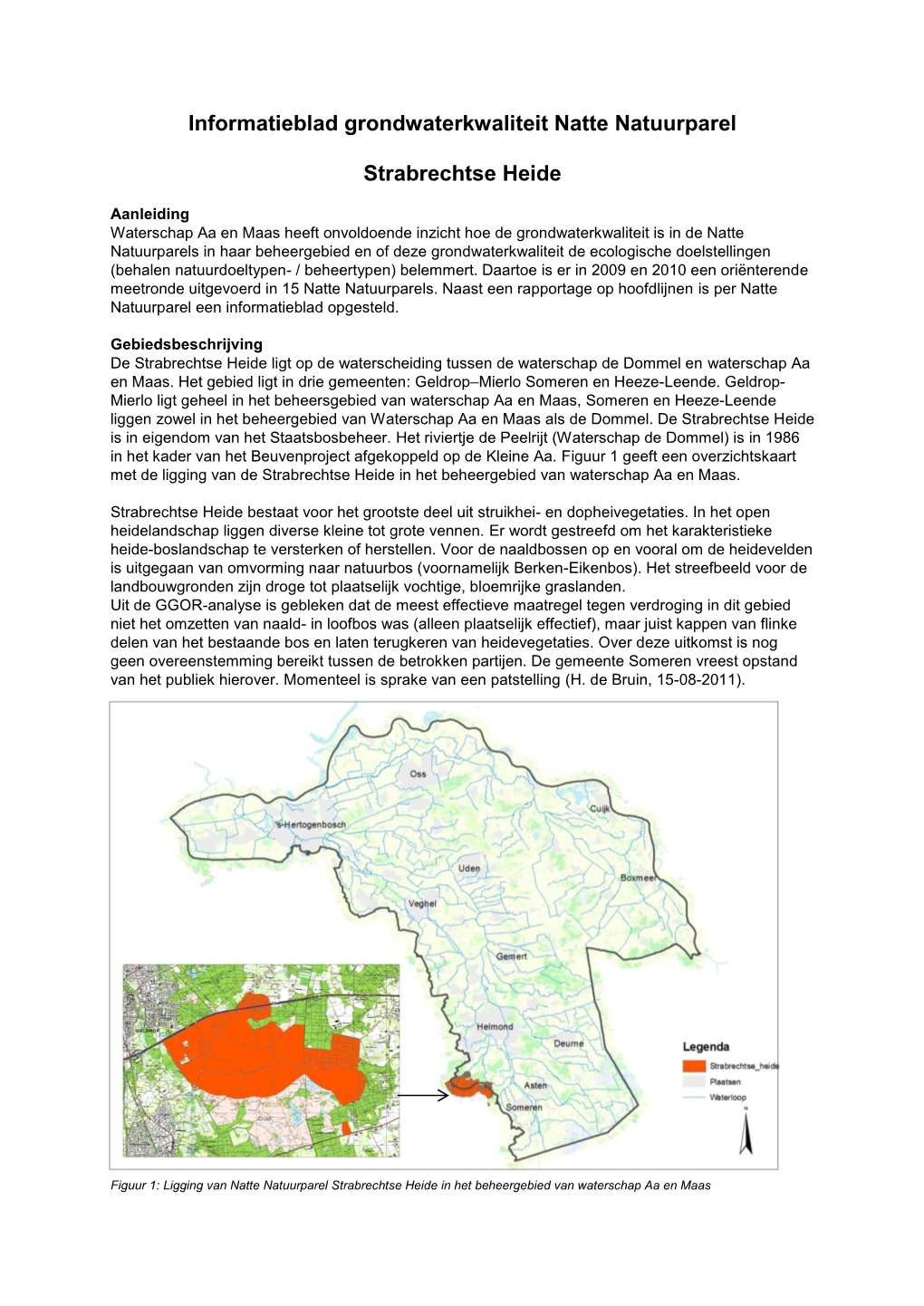 Informatieblad Grondwaterkwaliteit Natte Natuurparel Strabrechtse Heide