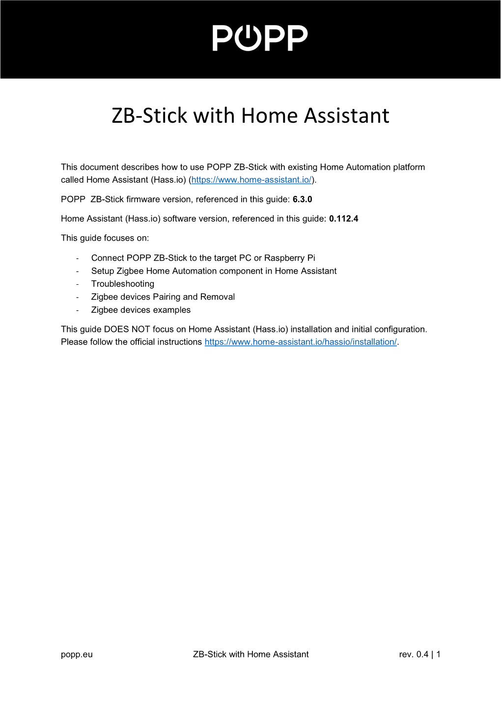 ZB-Stick with Home Assistant