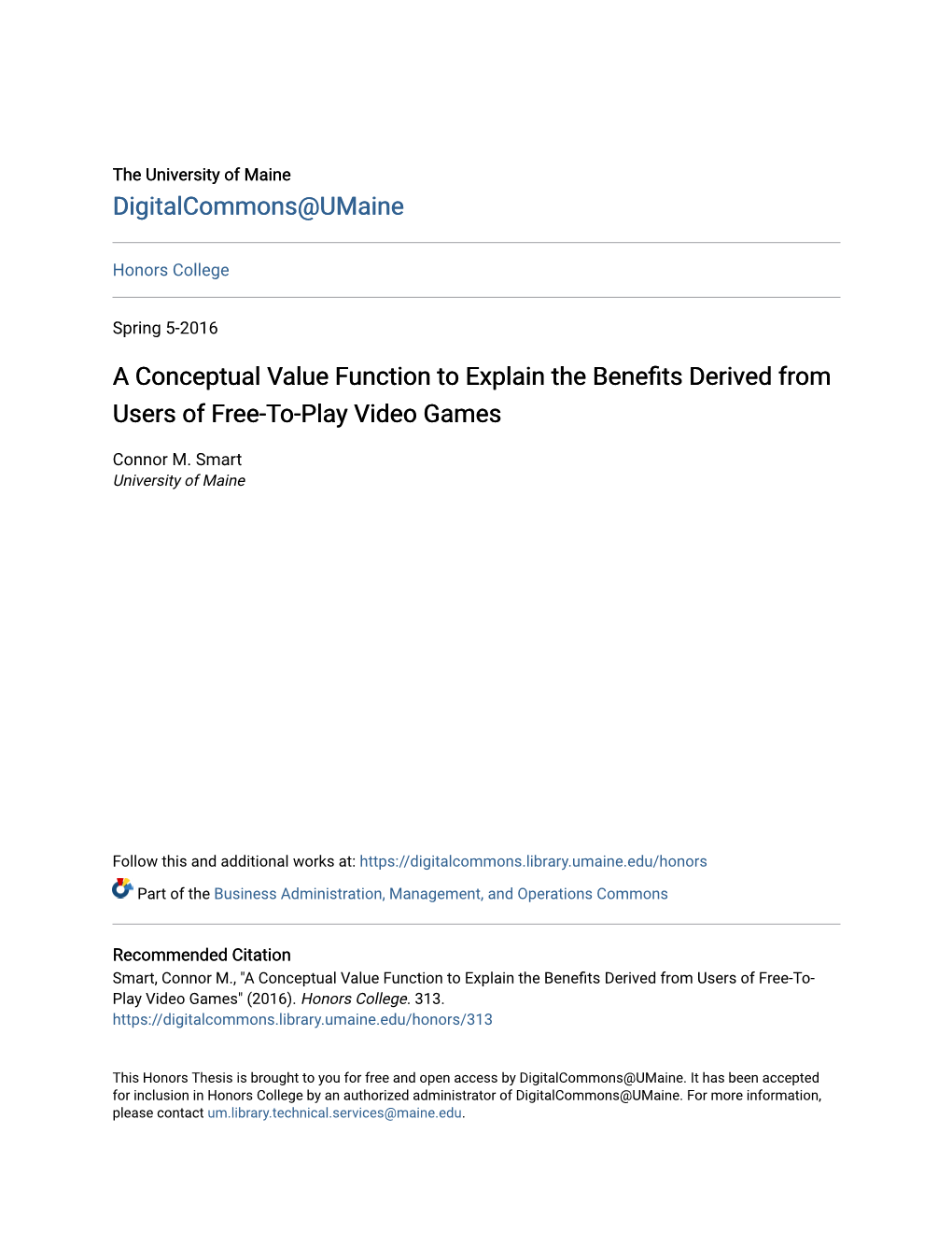 A Conceptual Value Function to Explain the Benefits Derived from Users of Free-To-Play Video Games
