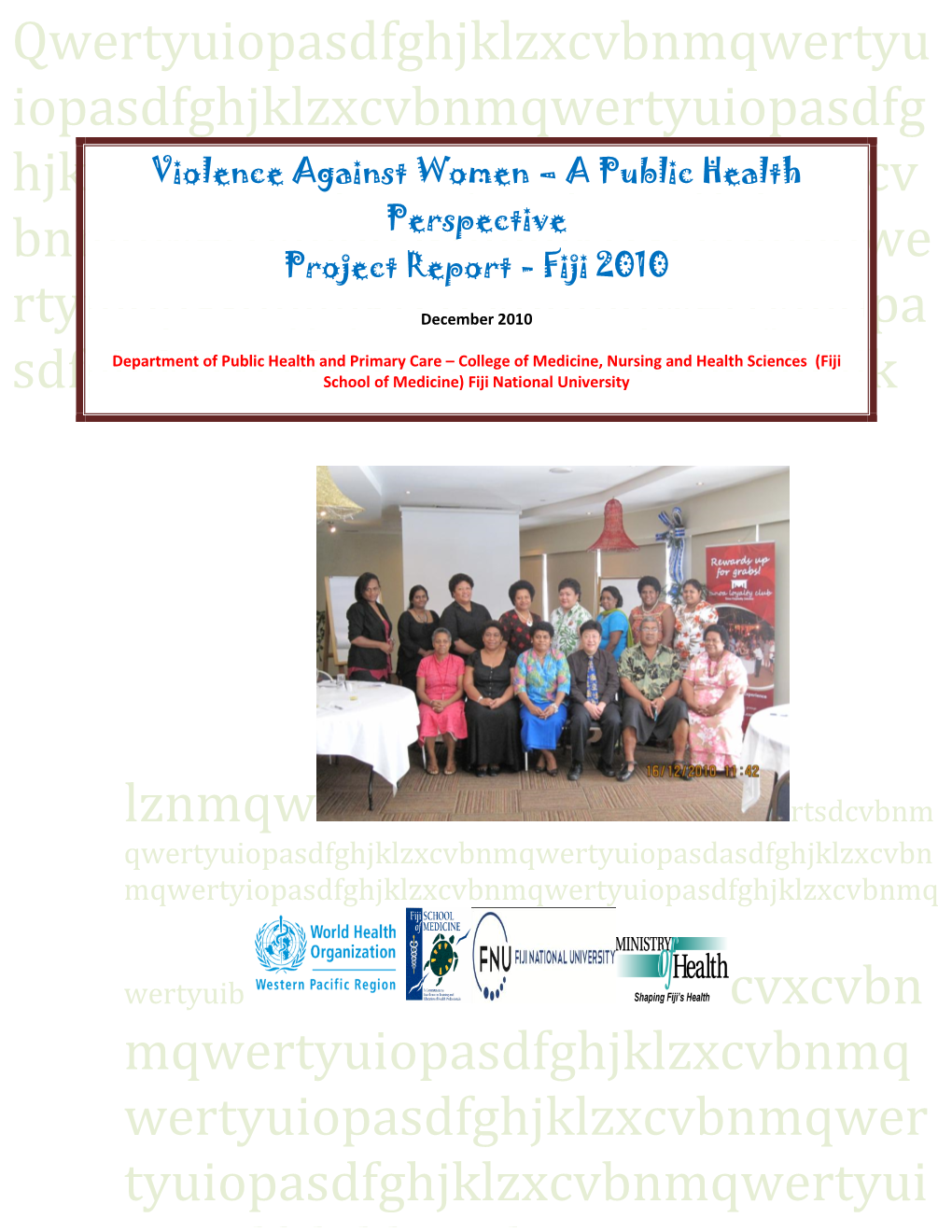 Violence Against Women Project Fiji 2010