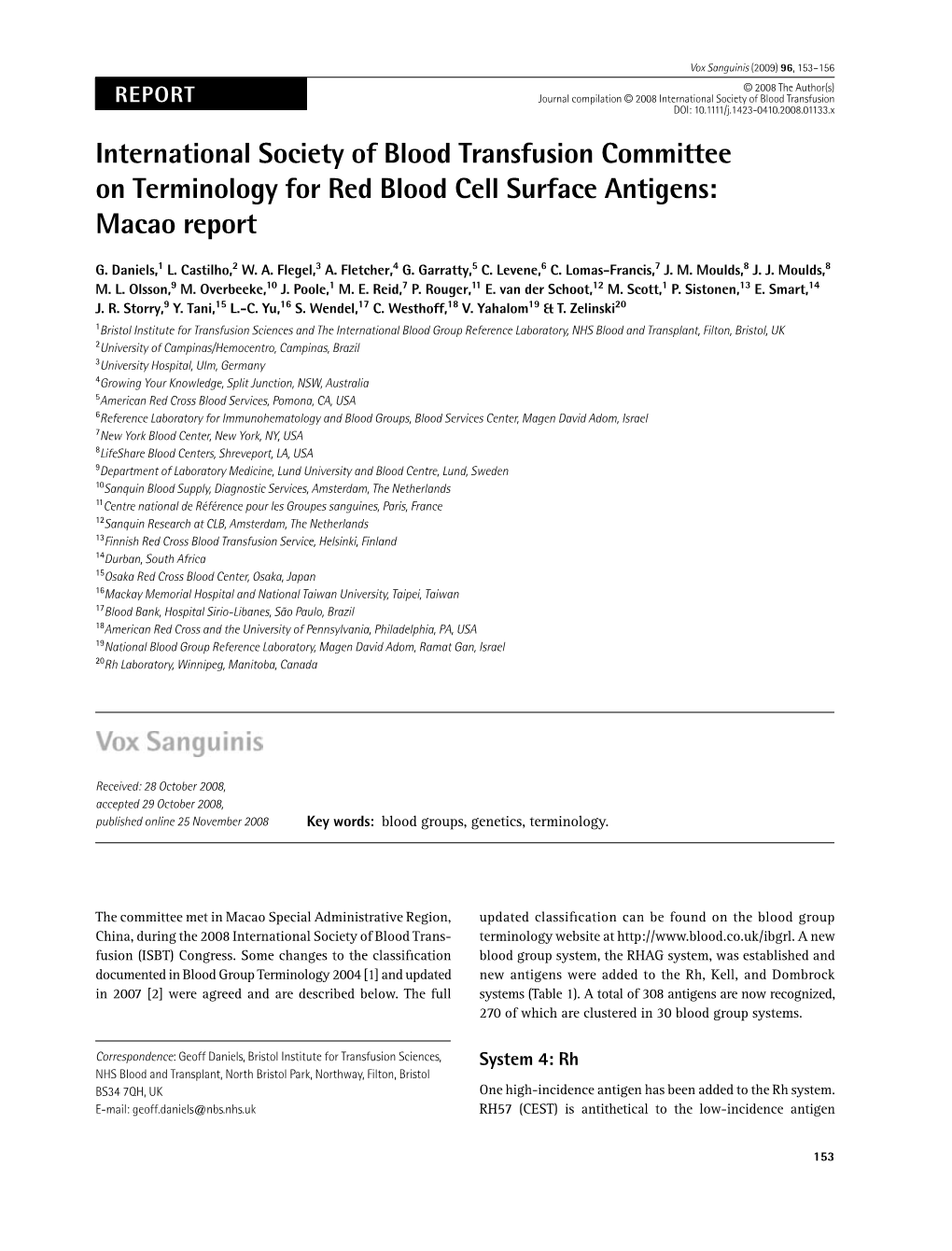 Vox Sanguinis Red Cell Surface Antigen Terminology 2009 Macao.Pdf