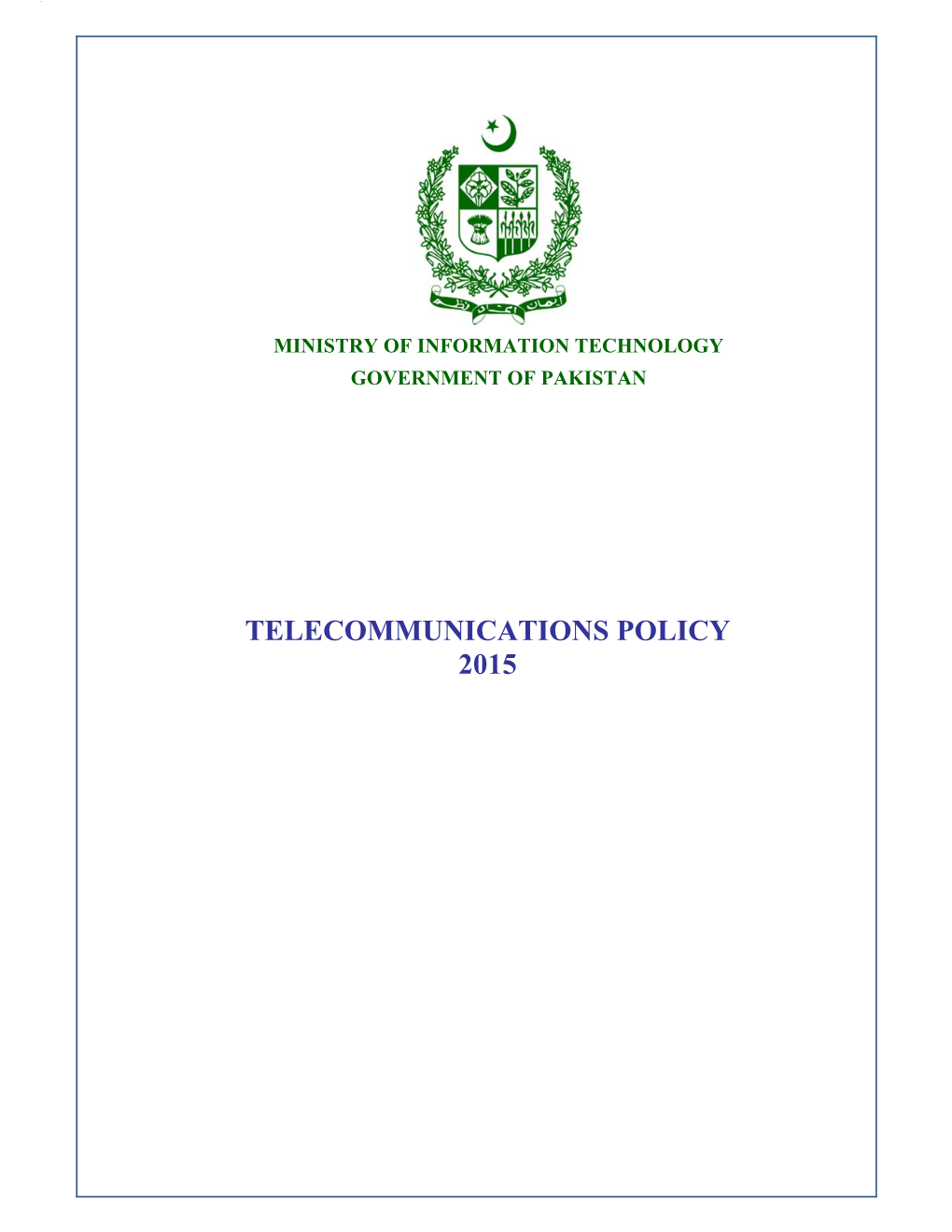 Telecommunications Policy 2015