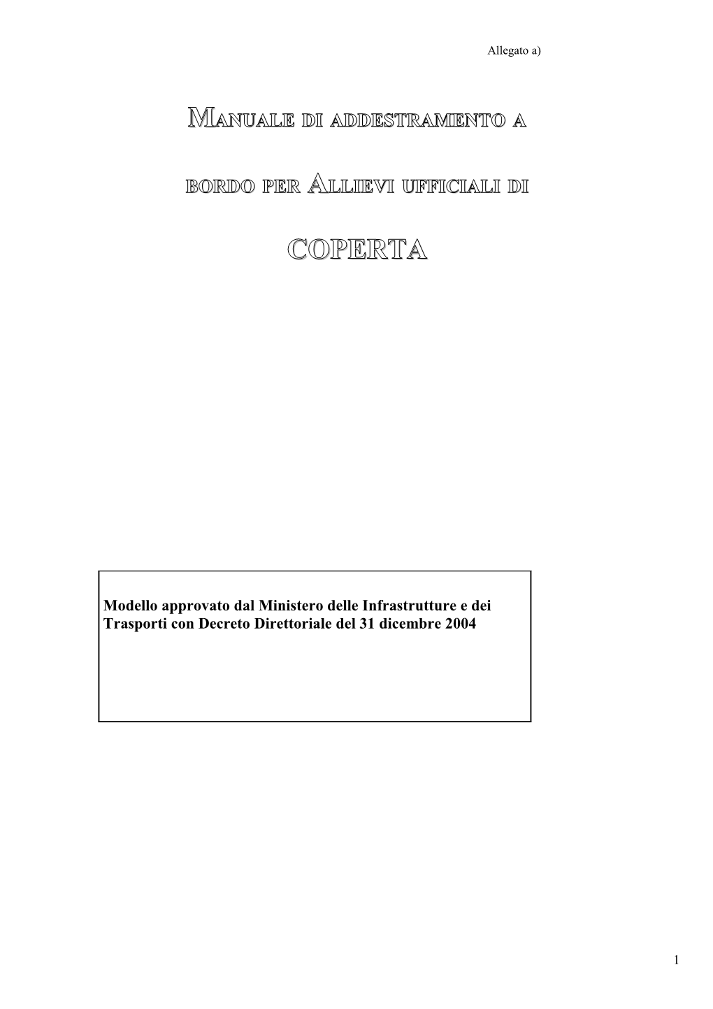 Manuale Di Addestramento A